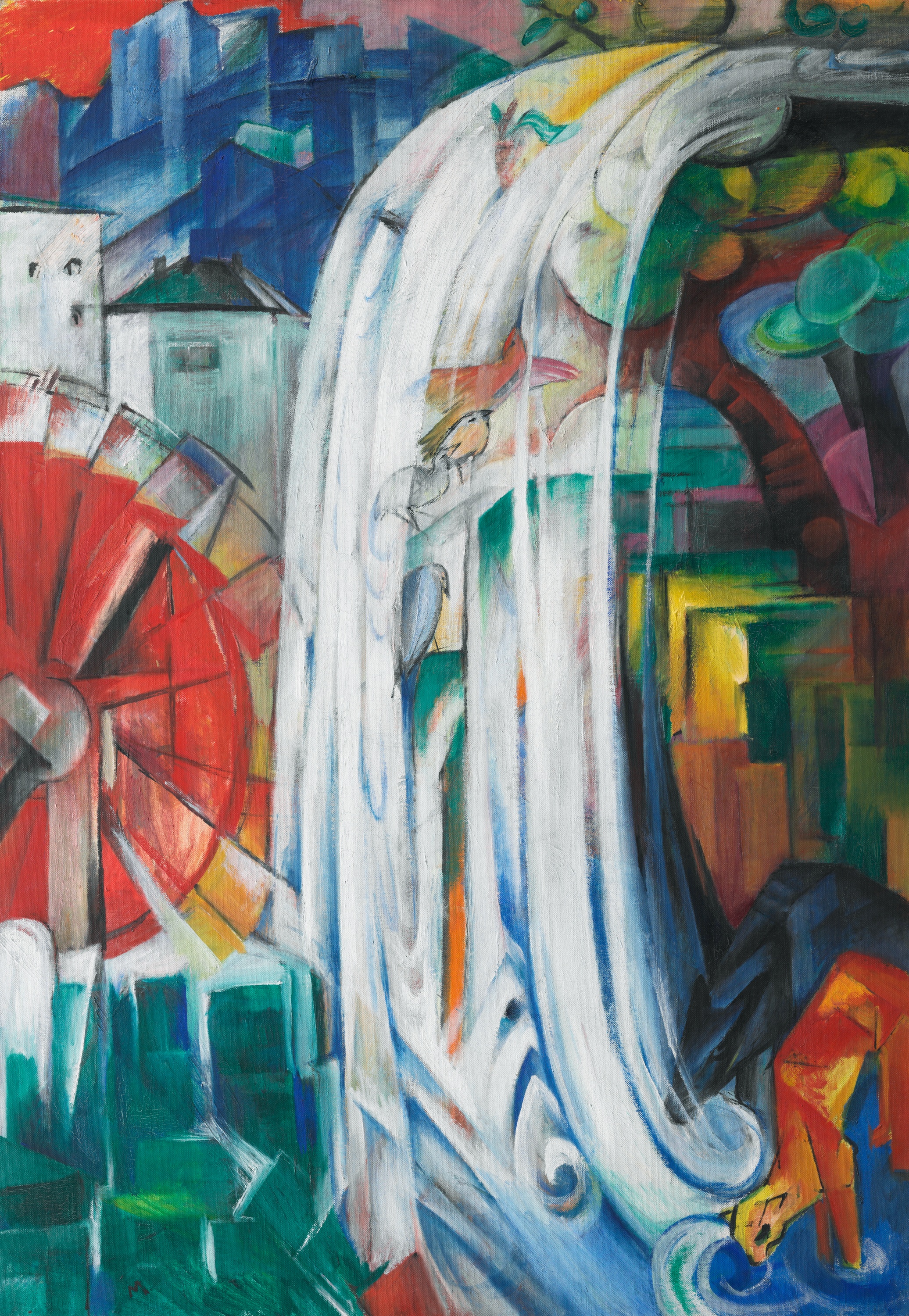 Franz Marc, The Bewitched Mill, 1913. Oil on canvas. Art Institute of Chicago, Chicago, Accession no. 1931.522. Public domain (CC0).